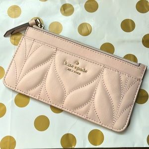 Kate Spade Briar Lane Quilted Large Slim Card Holder EUC LIKE NEW wallet